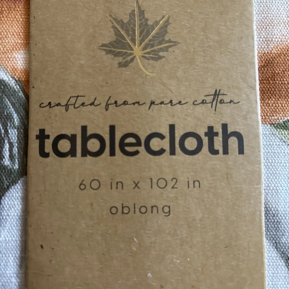 From‎ The Hearth Oblong 60 X 102 in 100% Cotton Fall Harvest Pumpkins Tablecloth